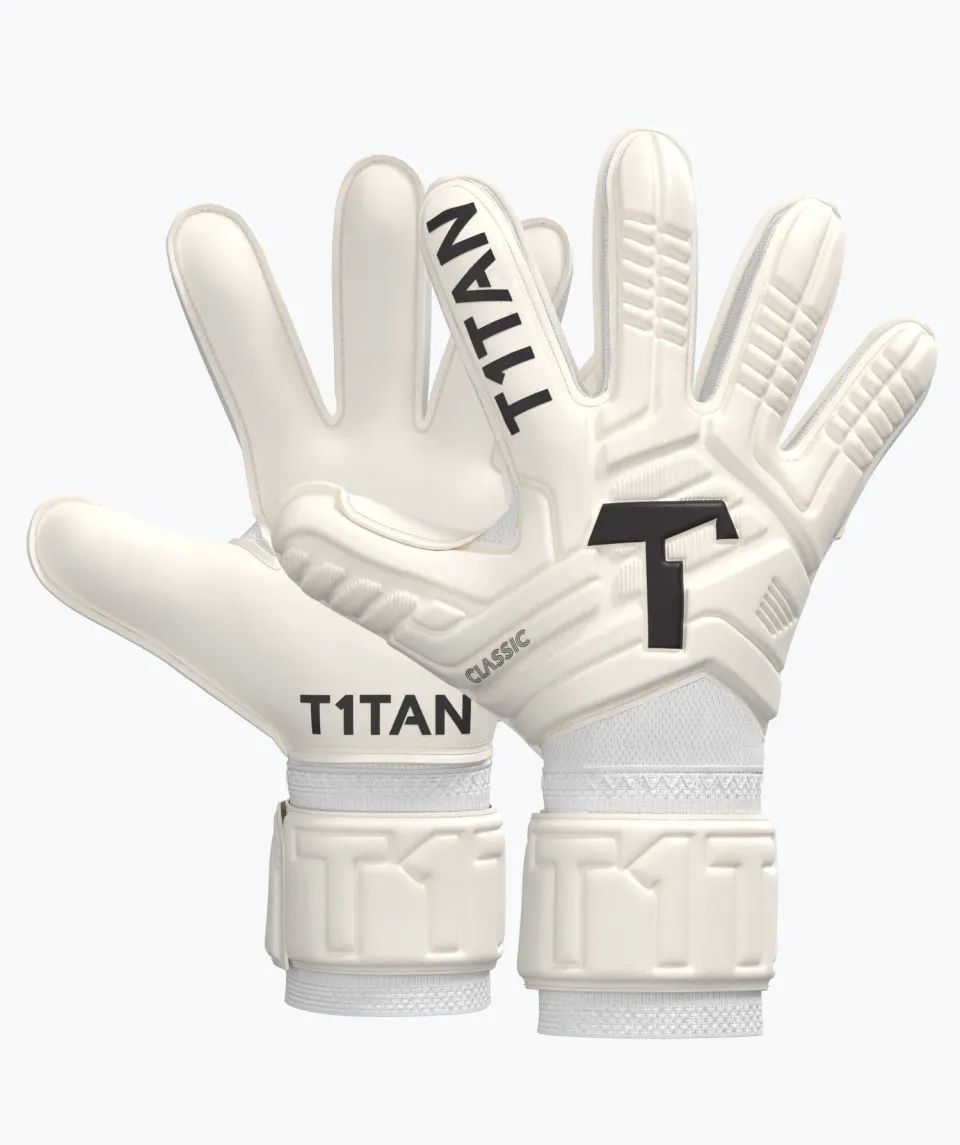T1TAN Classic 1.0 White-Out målmandshandsker junior