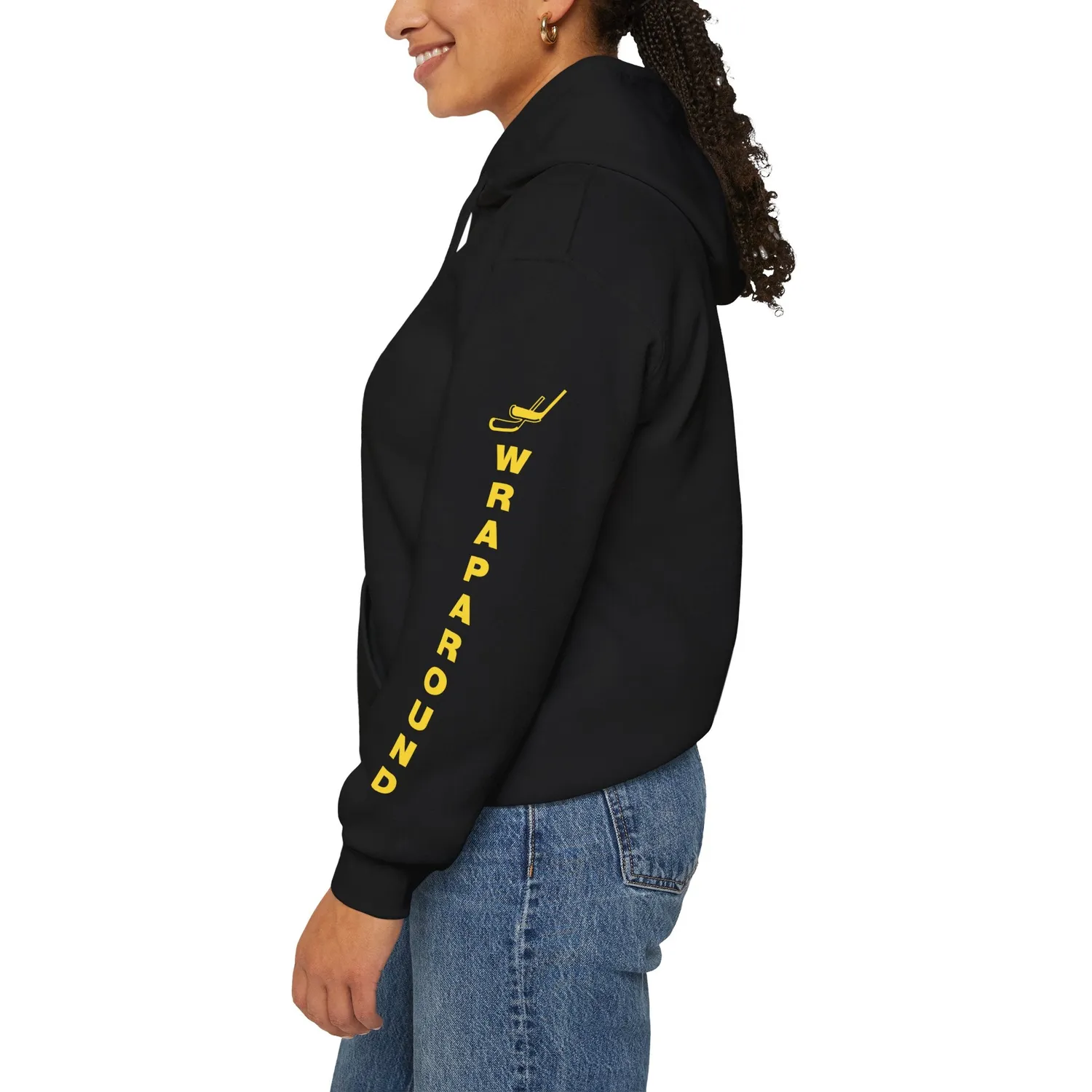 Hockey Wrap Around Puckaround hættetrøje unisex sort tung
