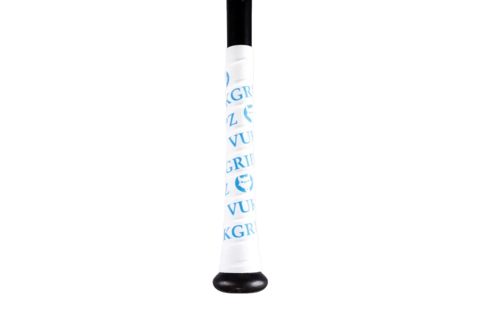Vukgripz White Bat Grip Tape with Blue battape tynd