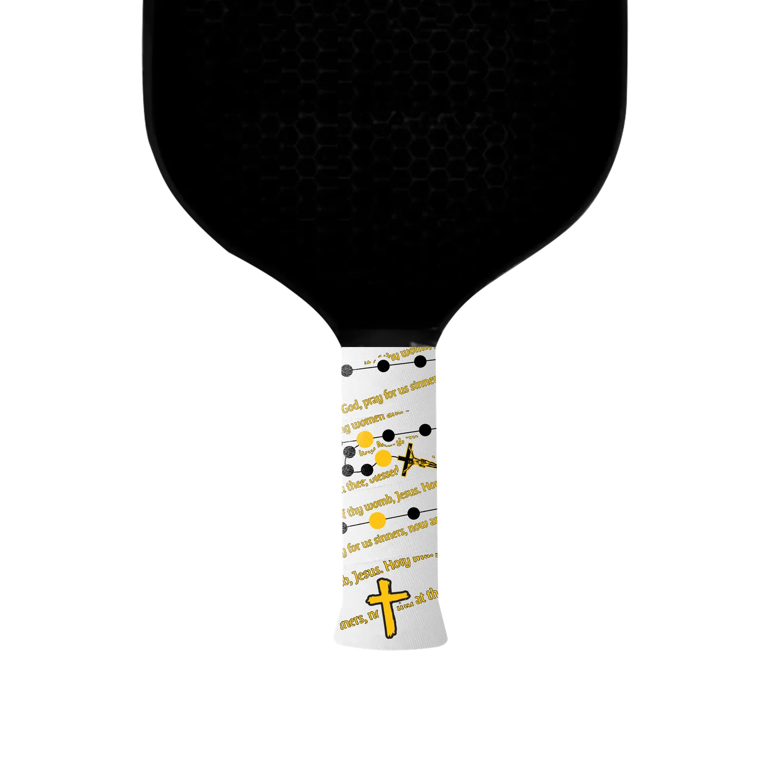 Vukgripz Faith pickleballgreb Rosary sort hvid tro