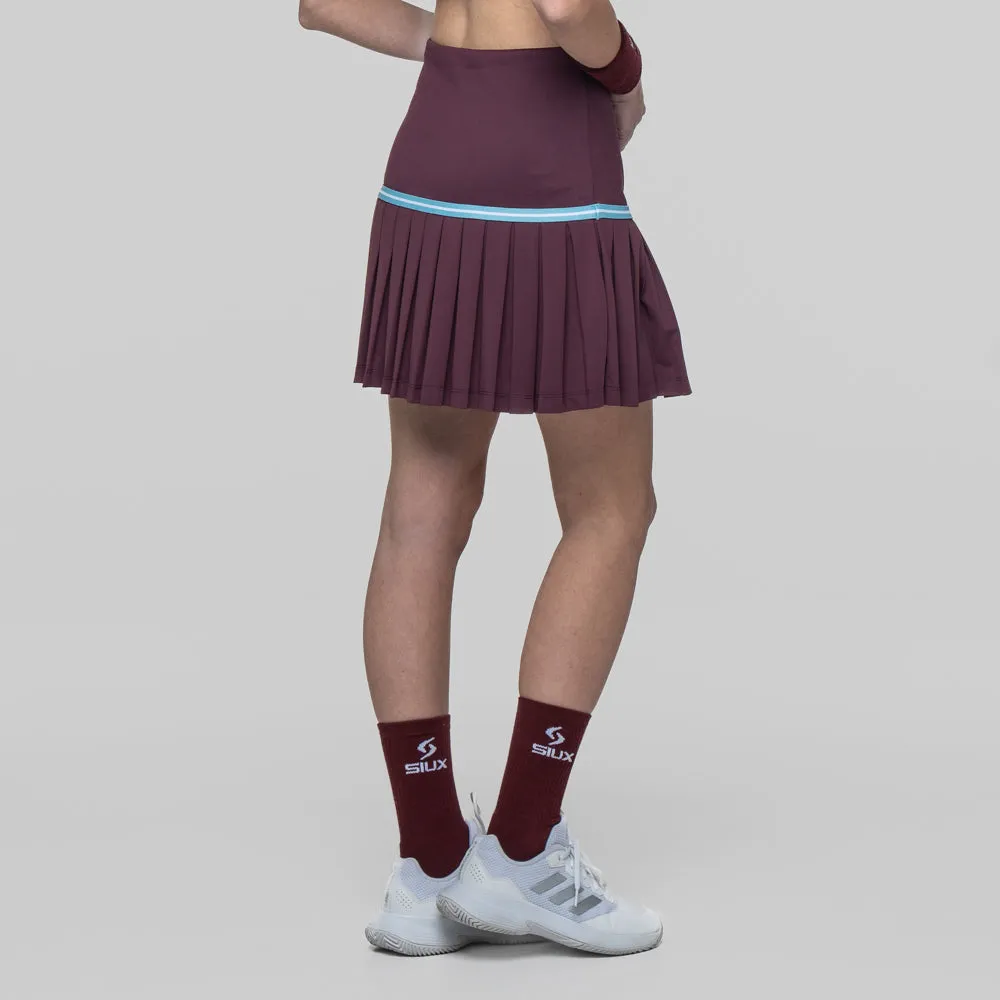 Siux Apex 26 padelnederdel dame bordeaux med shorts
