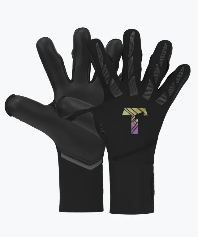 T1TAN Beast 4.0 Vampire Black junior målmandshandsker med sikring