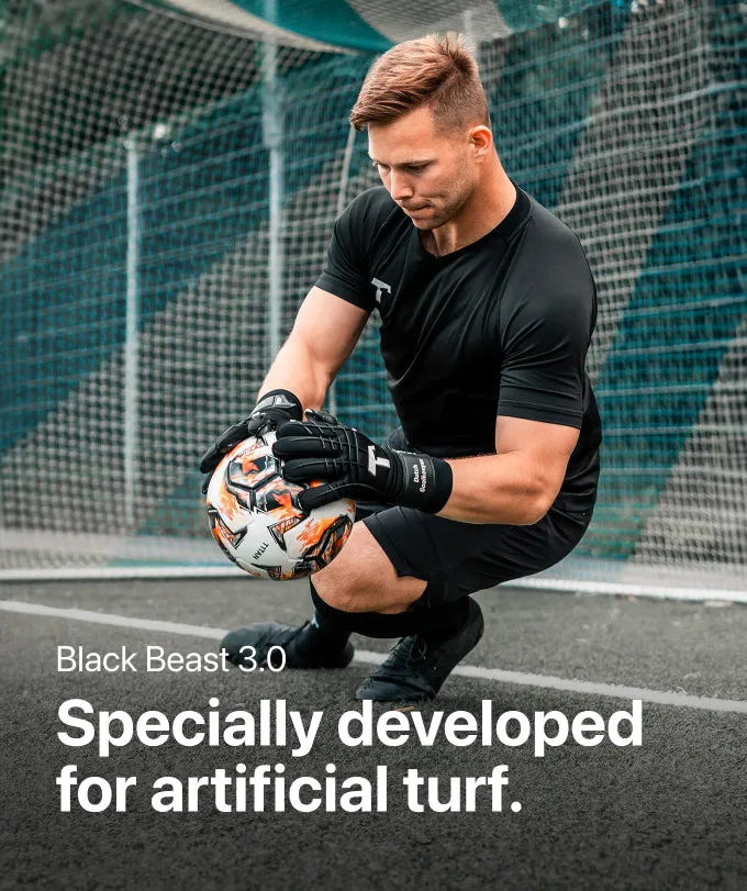 T1TAN Black Beast 3.0 målmandshandsker kunstgræs