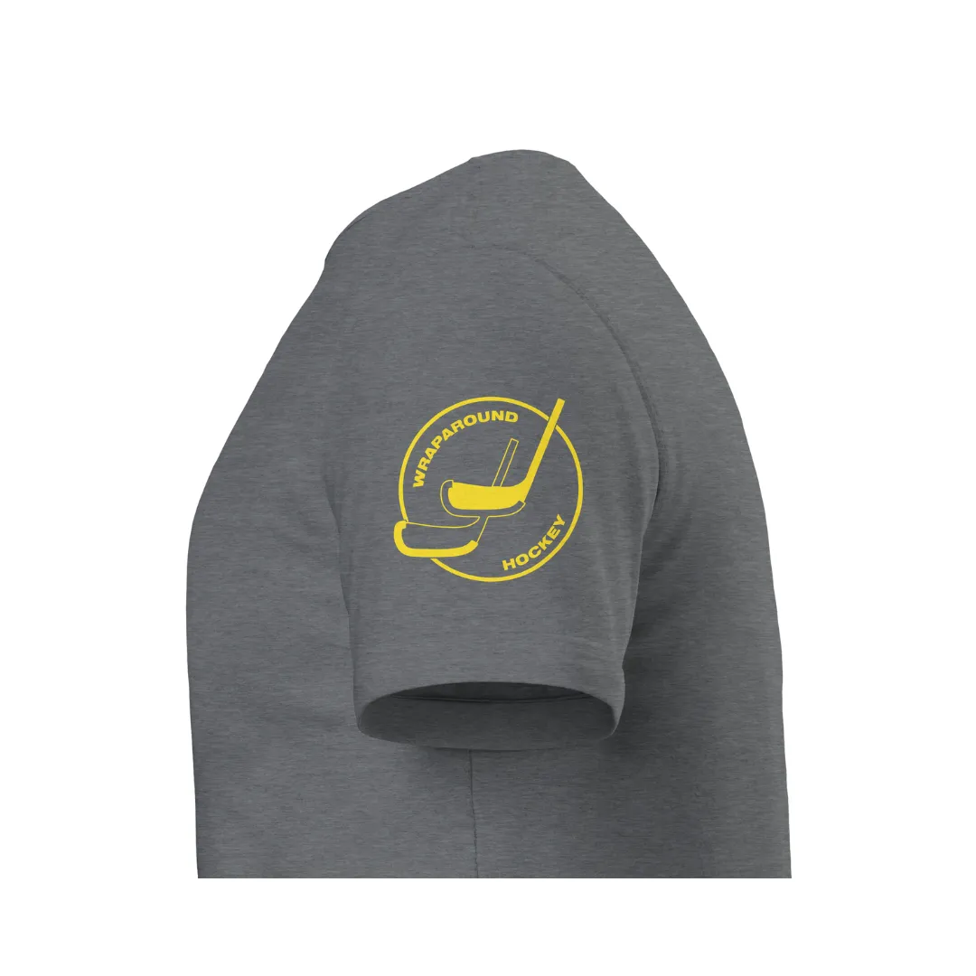 Hockey Wrap Around Hockey Never Stops T-shirt sort bomuld