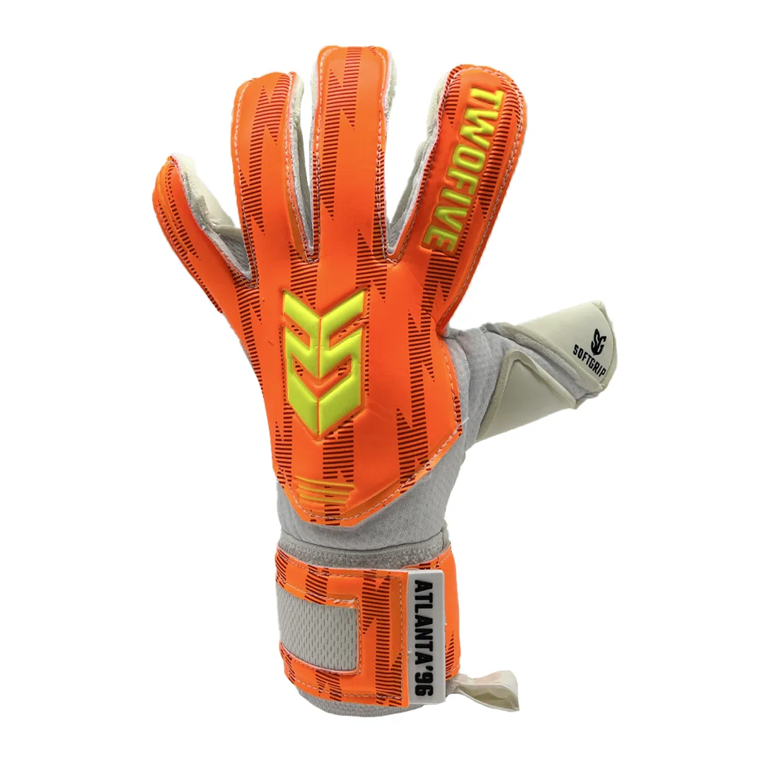 TwoFive Atlanta '96 Orange målmandshandsker med fingerspidser