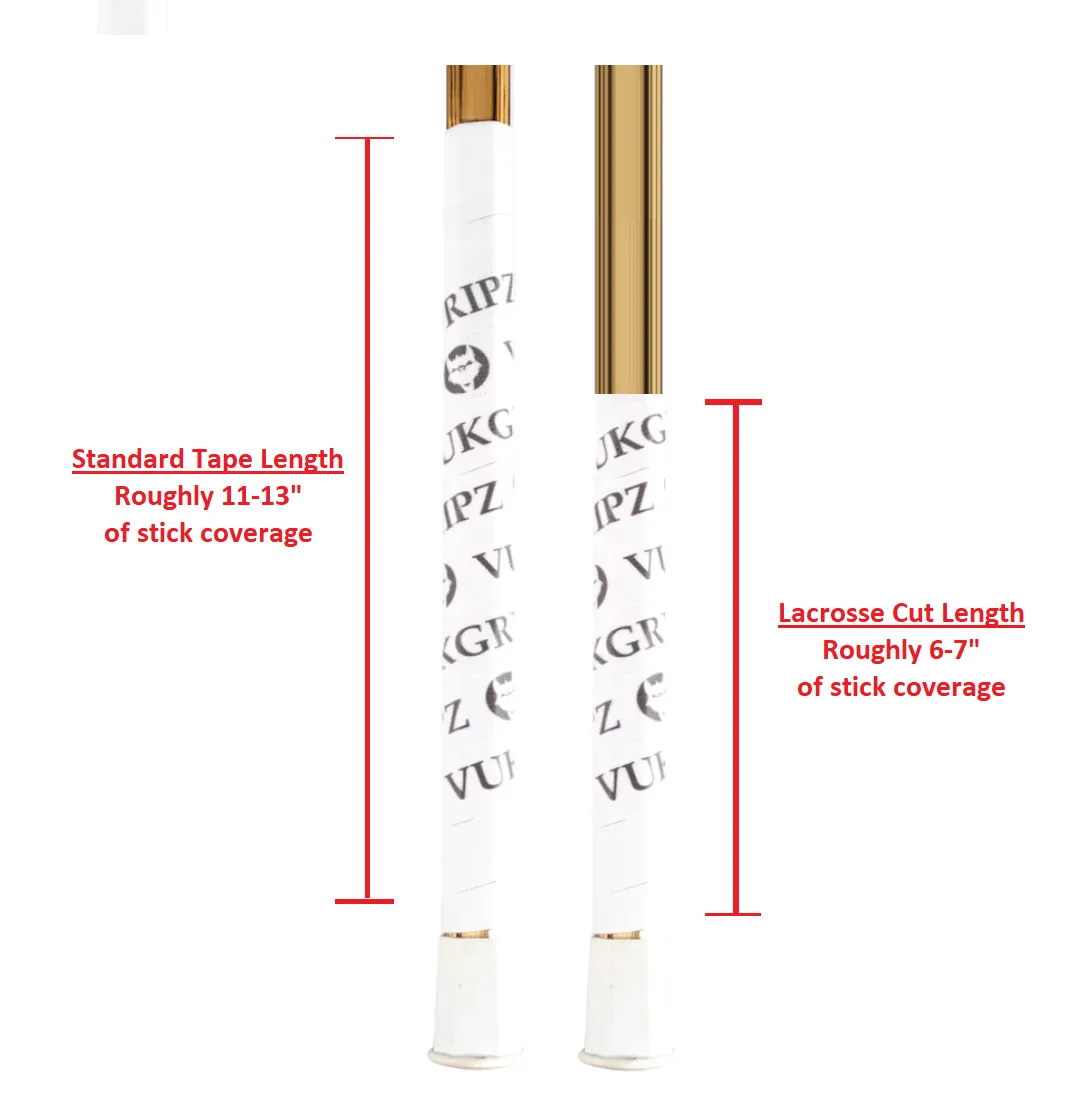 Vukgripz Lax Cut White PULSE lacrossetape hvid kort