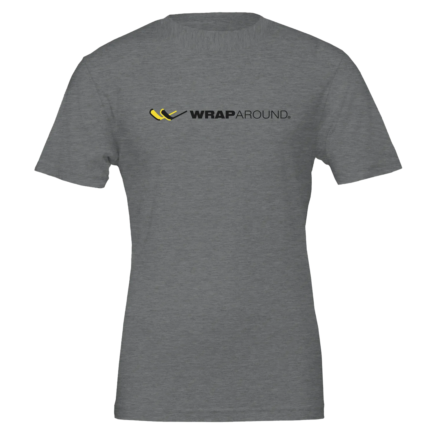 Hockey Wrap Around Logo t-shirt unisex gul wordmark L
