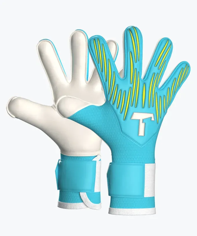 T1TAN Rebel 2.0 Sky Blue målmandshandsker junior str 5