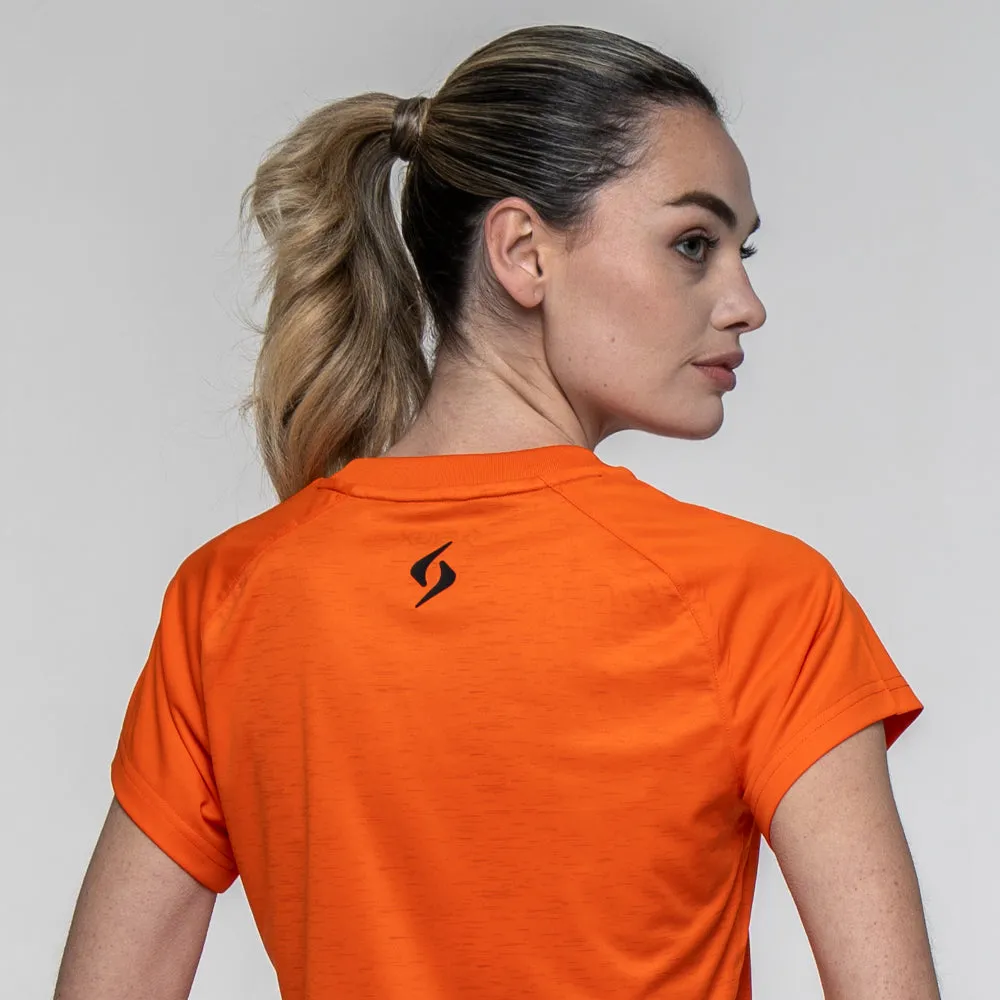 Siux Club 26 padeltrøje dame orange åndbar