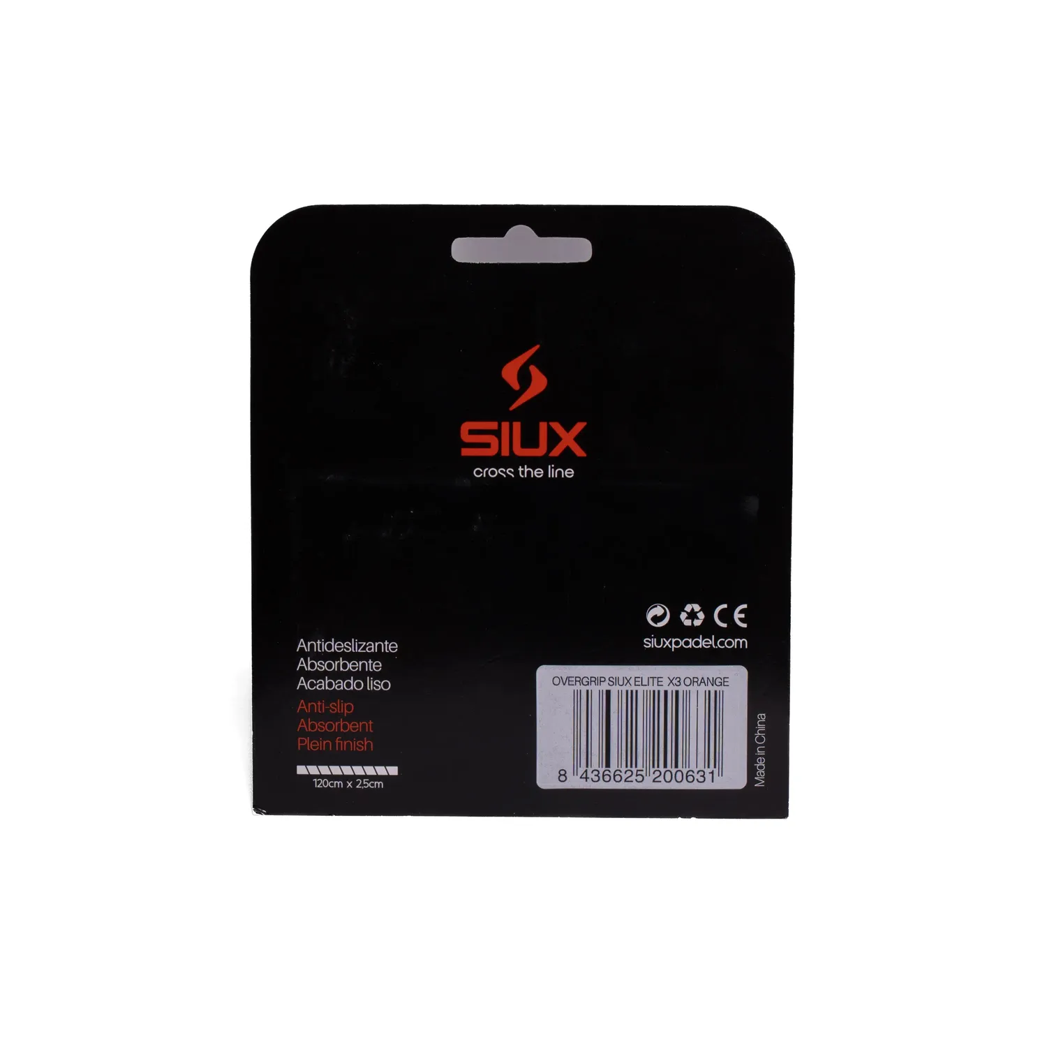 Siux Elite X3 overgrip orange 3-pak absorberende
