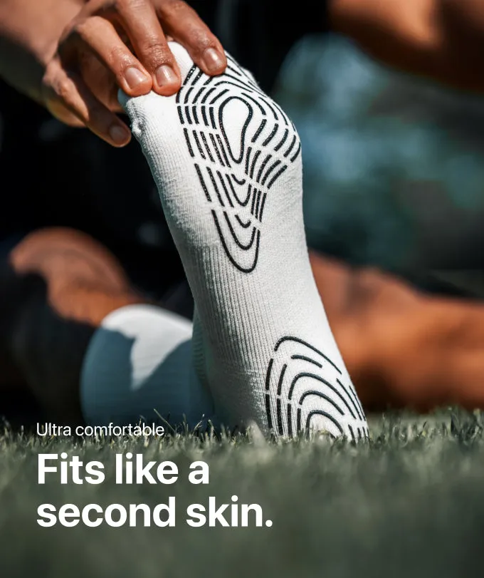 T1TAN Grip Socks gripsokker hvide skridsikre