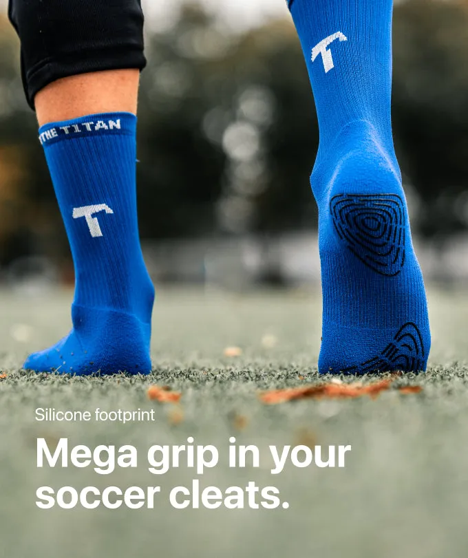 T1TAN Grip Socks gripsokker blå skridsikre
