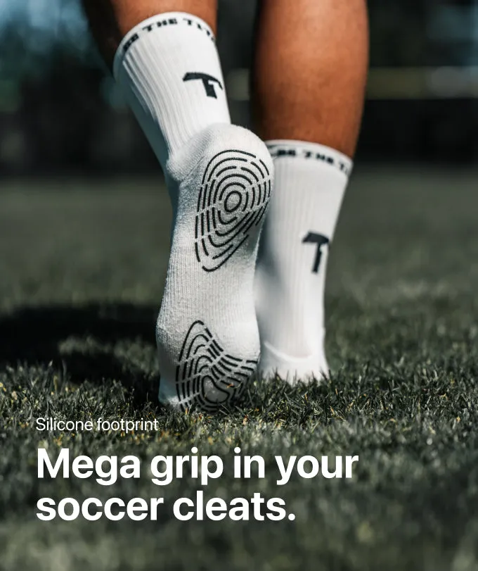 T1TAN Grip Socks gripsokker hvide skridsikre