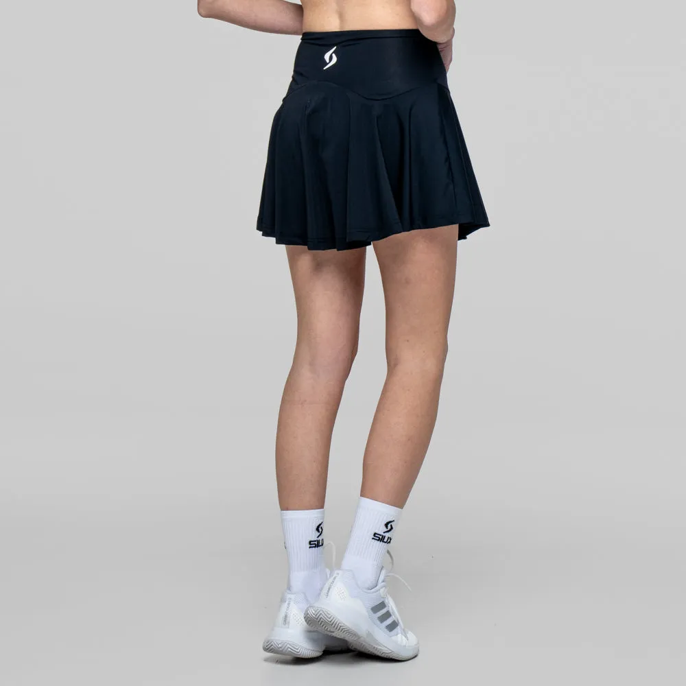 Siux Match padelnederdel sort dame elastisk