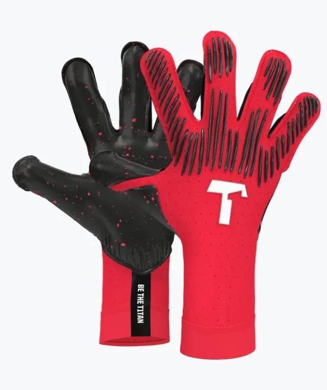 T1TAN Rebel 2.0 Solar Red målmandshandsker junior